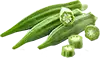 오크라,슬라이스,신선 또는 냉동