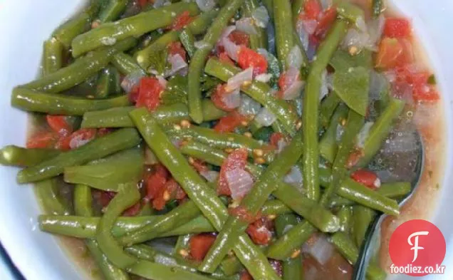 파솔라키아 프레스카 메 도마 타-그리스 녹색 콩&토마토