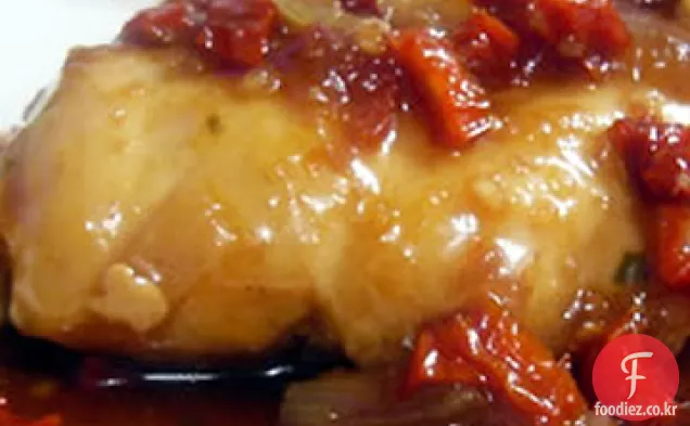 발사믹 소스에 양파 치킨