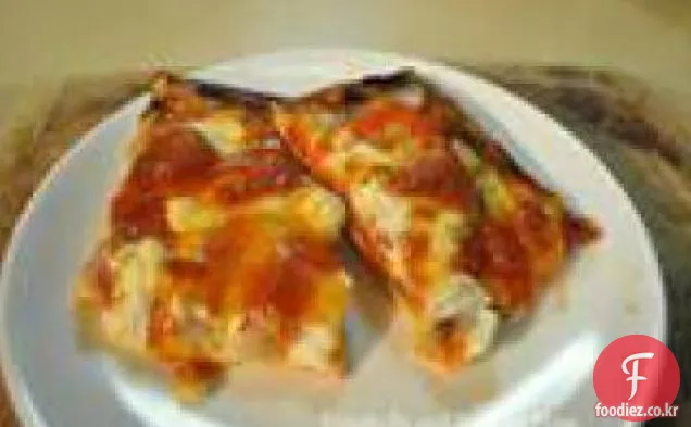포르타 벨라와 토마토 피자