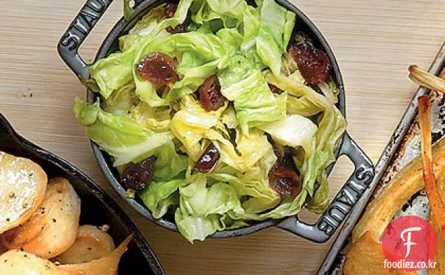 오렌지 크랜베리 찐 양배추