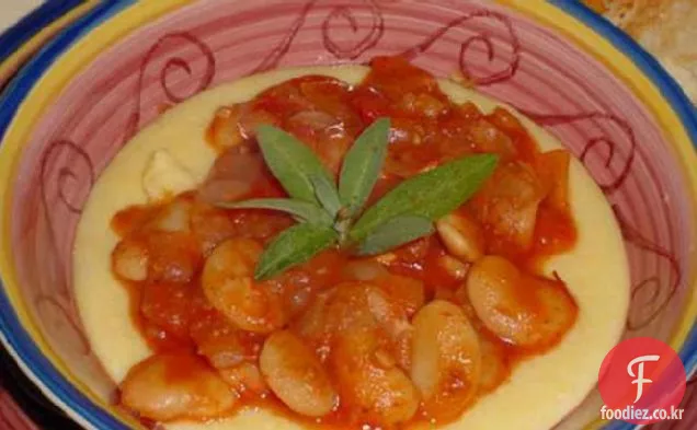 콩,토마토와 폴렌타 손가락