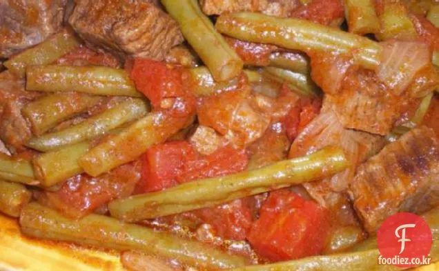 쇠고기와 아랍어 녹색 콩