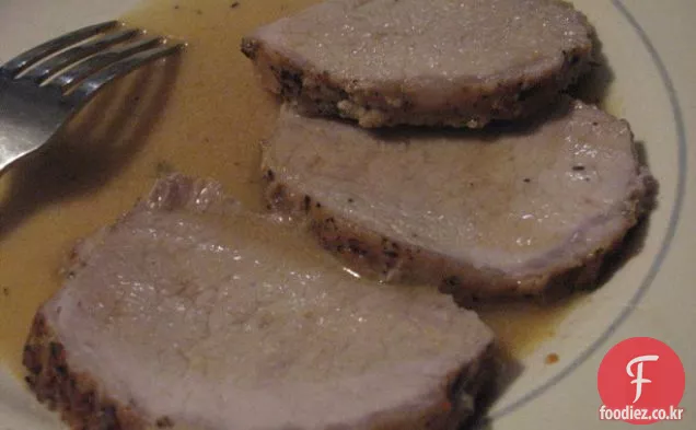 로티 드 돼지 고기-전유와 돼지 고기 허리