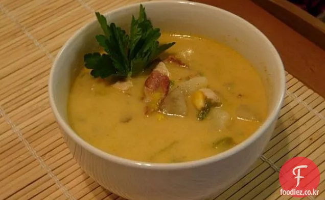 베이컨과 치킨 스프