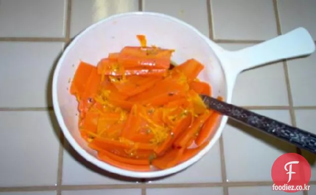 오렌지 바질 버터에 당근