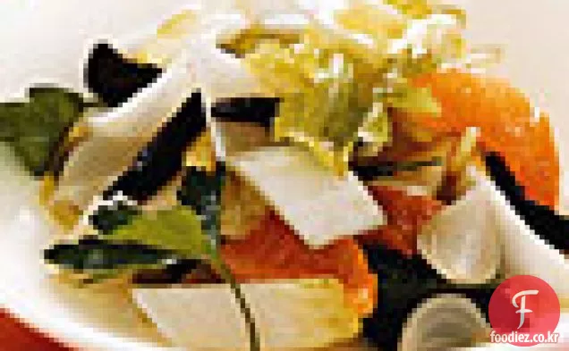 클레멘 타인,올리브,꽃 상추 샐러드
