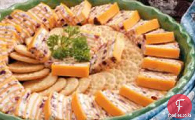 계층화 된 치즈 조각