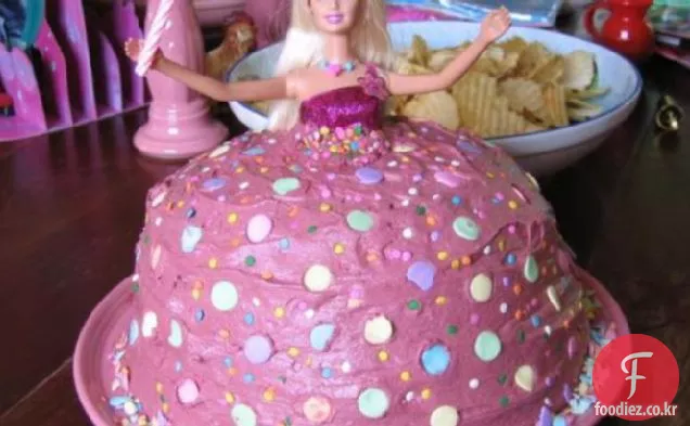 바비 생일 케이크