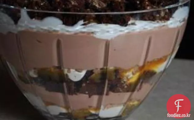 카라멜 브라우니 치즈 케이크 사소한 일
