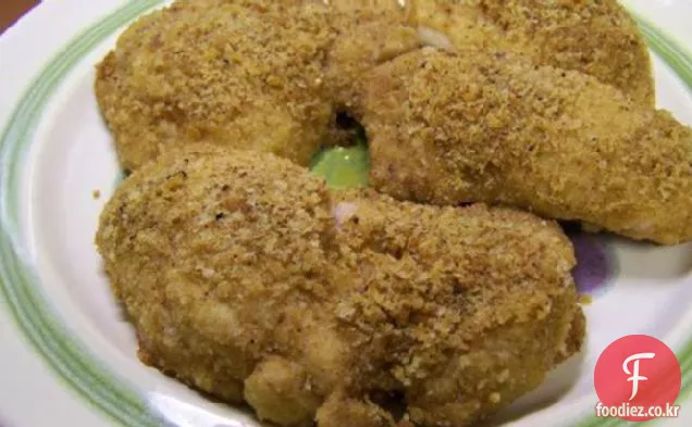 저지방 오븐 빵 바삭한 치킨