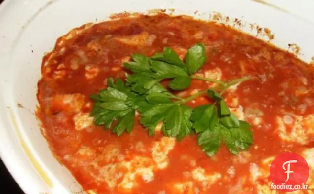 치킨 스파게티 빵
