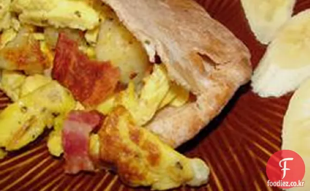 아침 식사 피타 포켓