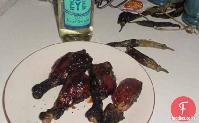 바베큐.....토마토 치포 틀레 소스에 바베큐 구이 닭 허벅지