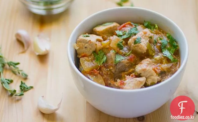 짭짤한 토마토 돼지 고기 스튜