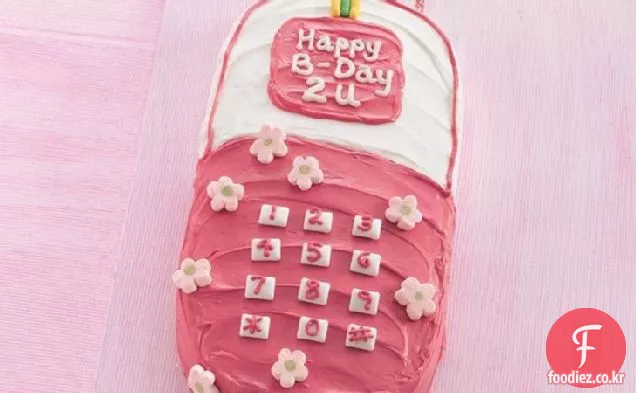 생일 축하 휴대 전화 케이크