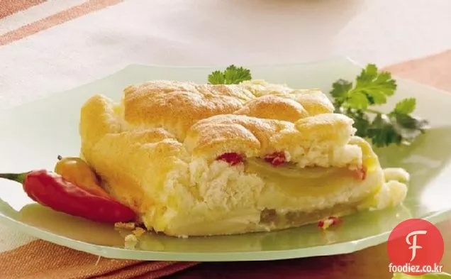 Chiles Rellenos 계란을 수플레이 빵