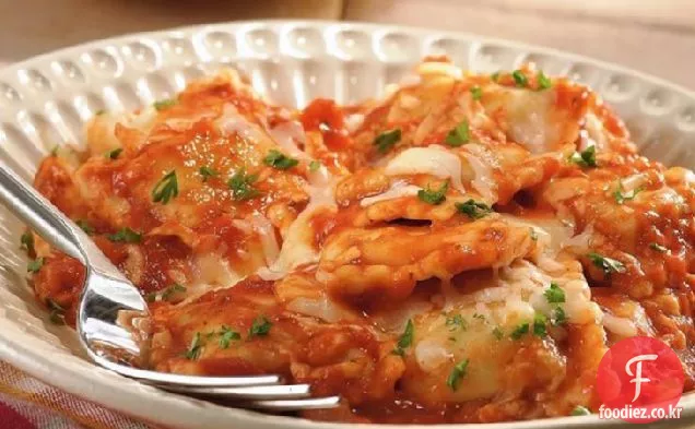 슬로우 쿠커 치즈 라비올리 캐서롤