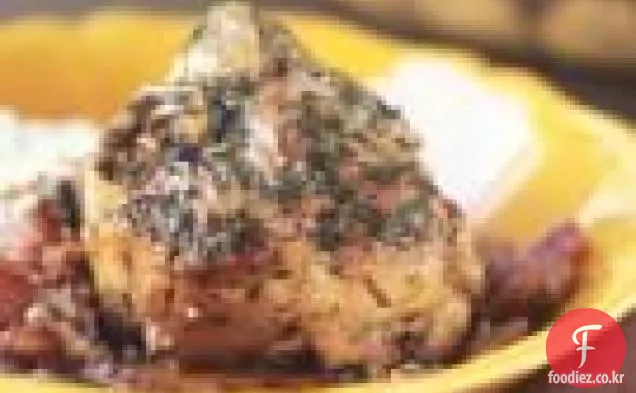 민트,토마토,마늘 소스를 곁들인 양고기 볶음