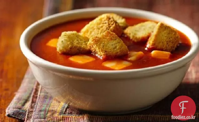 구운 치즈 토마토 수프