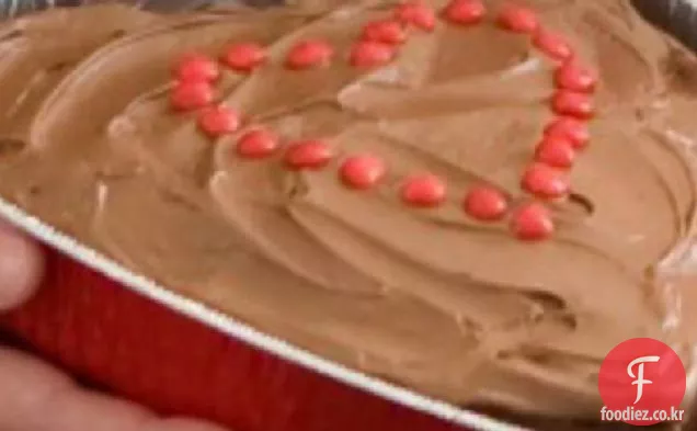 초콜릿 하트 케이크