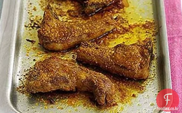 민트 완두콩 샐러드와 바삭 바삭한 양고기 커틀릿