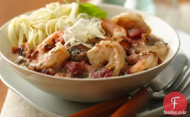 크림 불 구이 토마토&페스토 새우 카펠리니