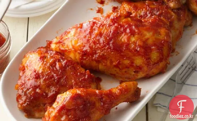 구운 군침이 물 바베큐 치킨