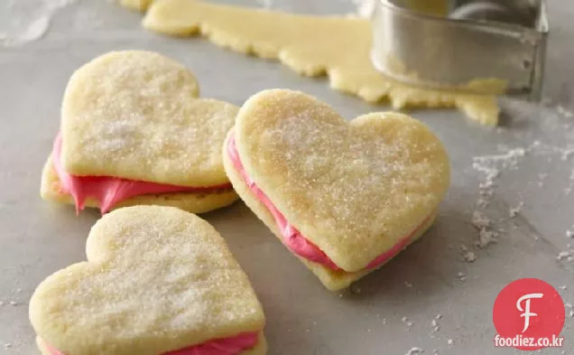 쉬운 발렌타인 샌드위치 쿠키