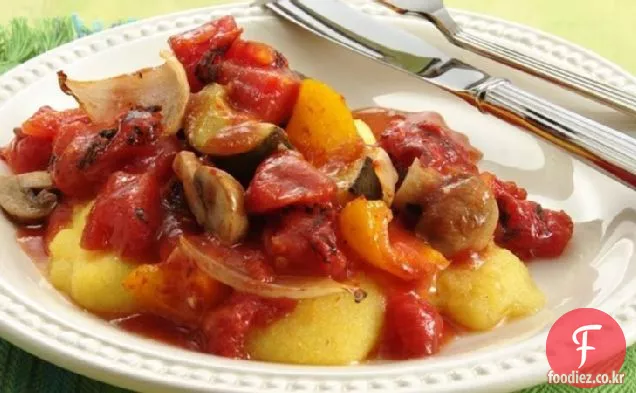 구운 야채 토마토 소스