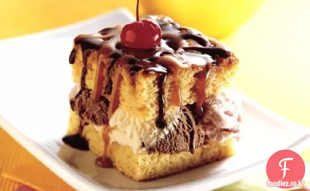 바나나 아이스크림 케이크