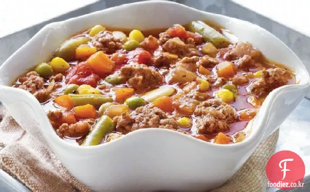 쉬운 야채 쇠고기 수프