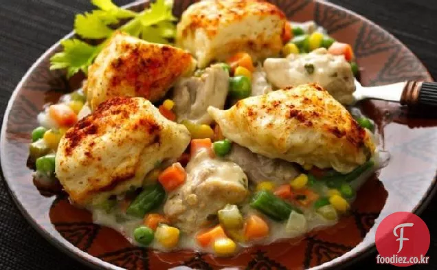 야채와 치킨 앤 만두