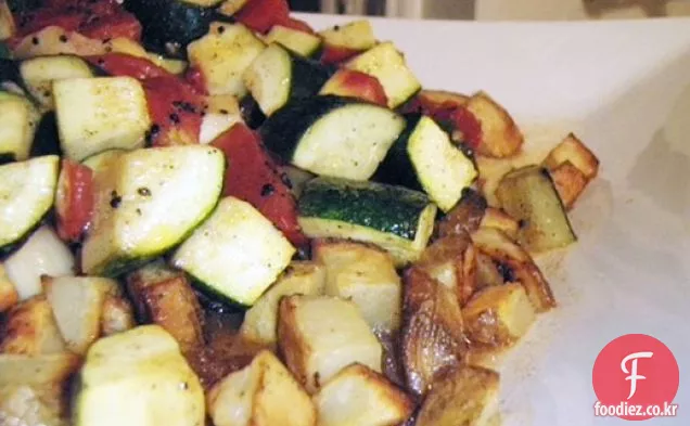 구운 토마토,호박,감자