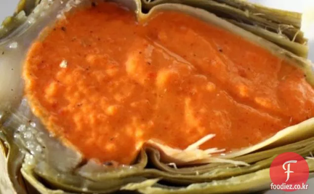 플래시(휴일)에서 프랑스어:냉장 아티 초크에 붉은 고추 캐비어