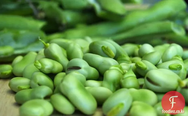 책을 요리하십시오:잠두,마늘,토마토 및 빵 부스러기를 곁들인 링귀니