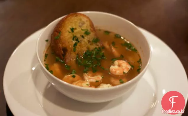 오늘 저녁 식사:새우와 마늘 수프