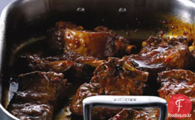 오렌지 간장 찐 돼지 갈비