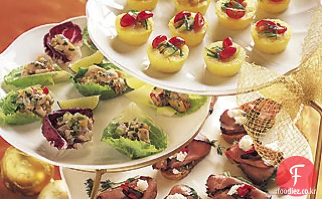 블루 치즈,토마토,잣을 곁들인 폴렌타 물린