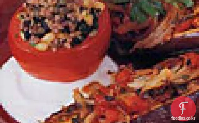 양파와 토마토 찐 가지