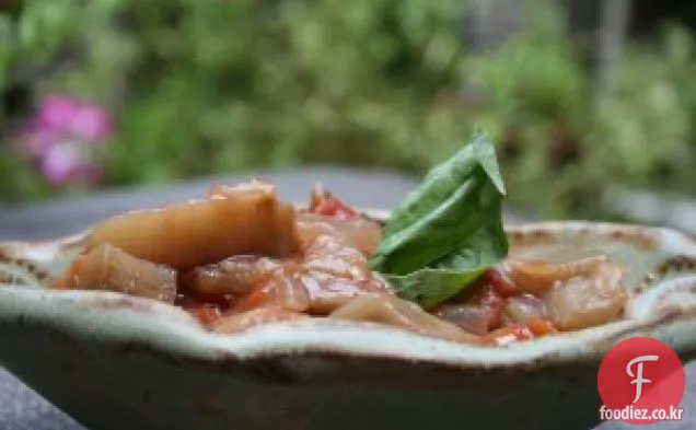 볶음 가지와 토마토
