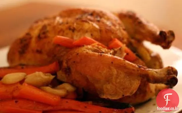 당근과 구운 닭고기