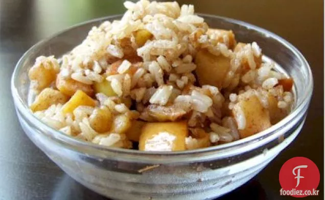 열매 애플 계 피 아침 식사 쌀