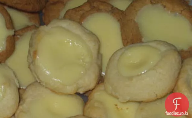 치즈 채워진 지문 쿠키