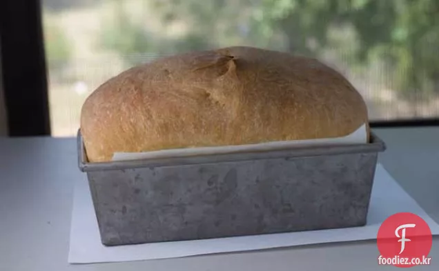 빵 기계가없는 기본 흰 빵