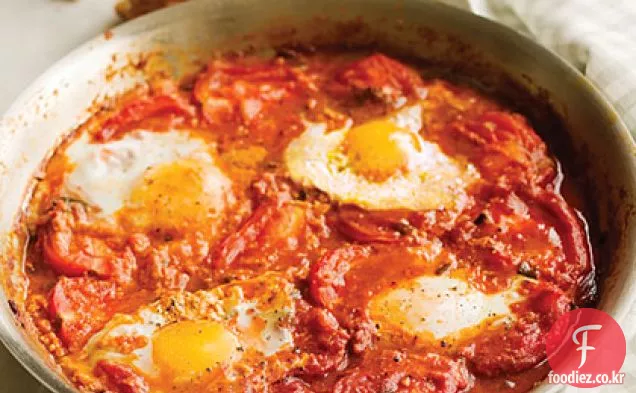 데친 계란을 곁들인 파프리카 토마토(샤크 쇼카)