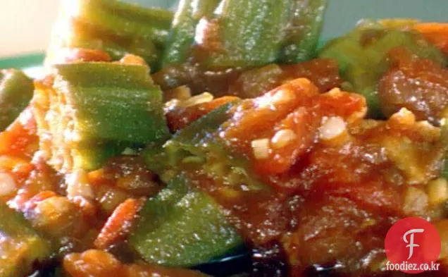 레이디와 아들 오크라와 토마토