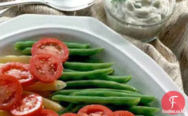 신선한 콩&토마토 딜 크림