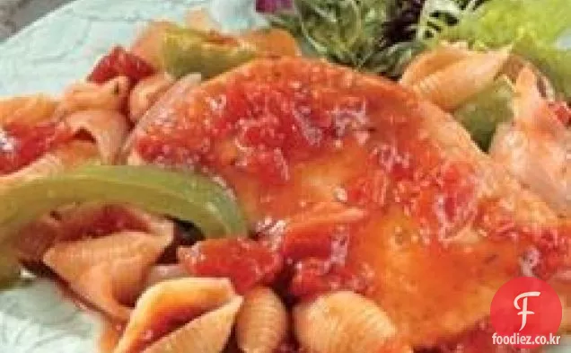 치킨 카치 아 토레와 파스타