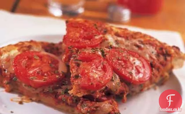 구운 고추 페스토-토마토 피자